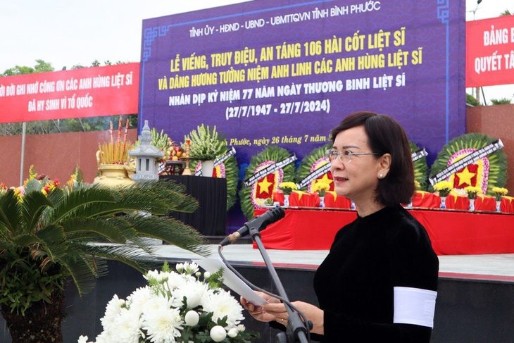 Bình Phước truy điệu, an táng 106 hài cốt liệt sĩ- Ảnh 1.