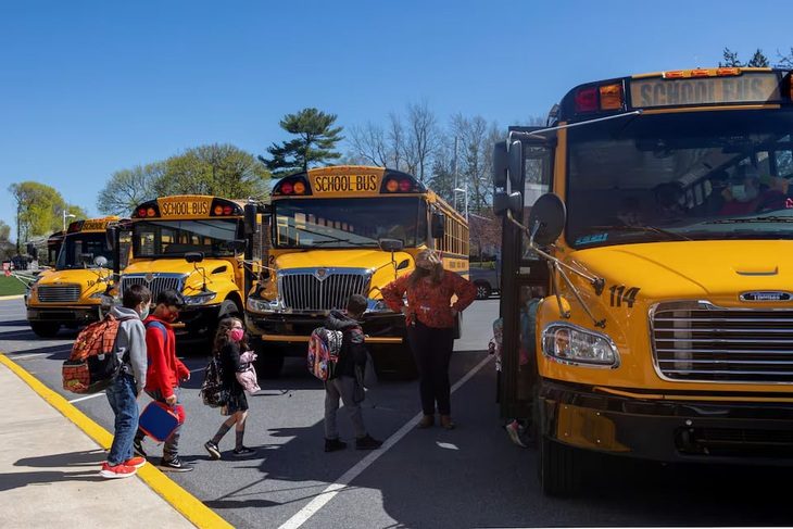 Xe buýt đưa đón học sinh ở Pennsylvania, Mỹ - Ảnh minh họa: REUTERS